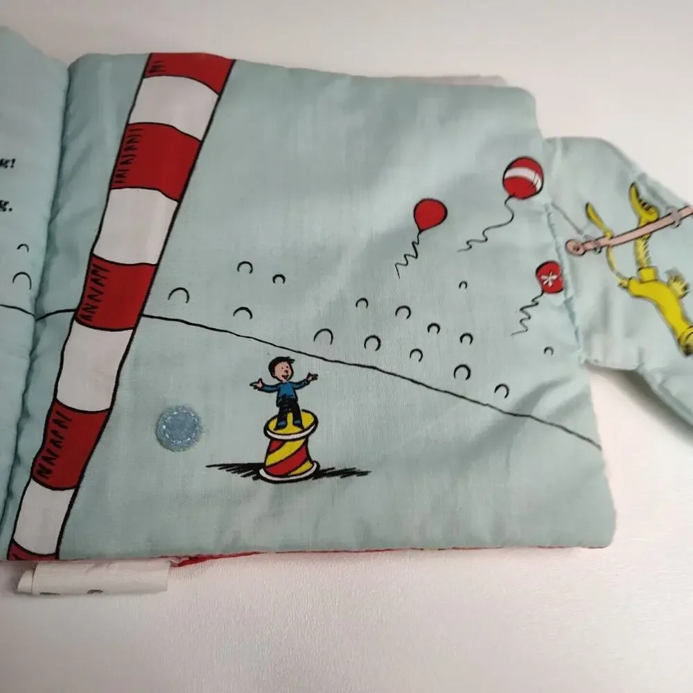 Random House 2004 Dr Seuss Circus McGurkus Plush Rattle Book Baby Toddler Toy 7”